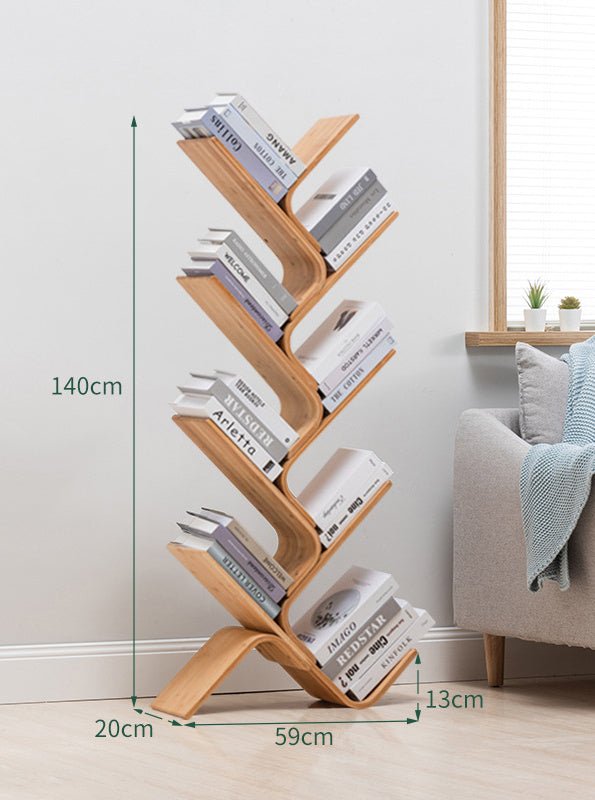 Bamboo Floor Bookshelf (Multiple Layers)