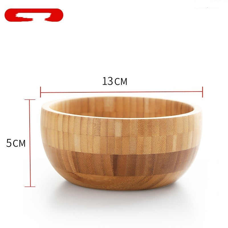 Household Salad Wooden Bowl Stirring Chinese Medicine Mask Bamboo Bowl Bamboo Wooden Large And Noodles Wooden Basin Lettering