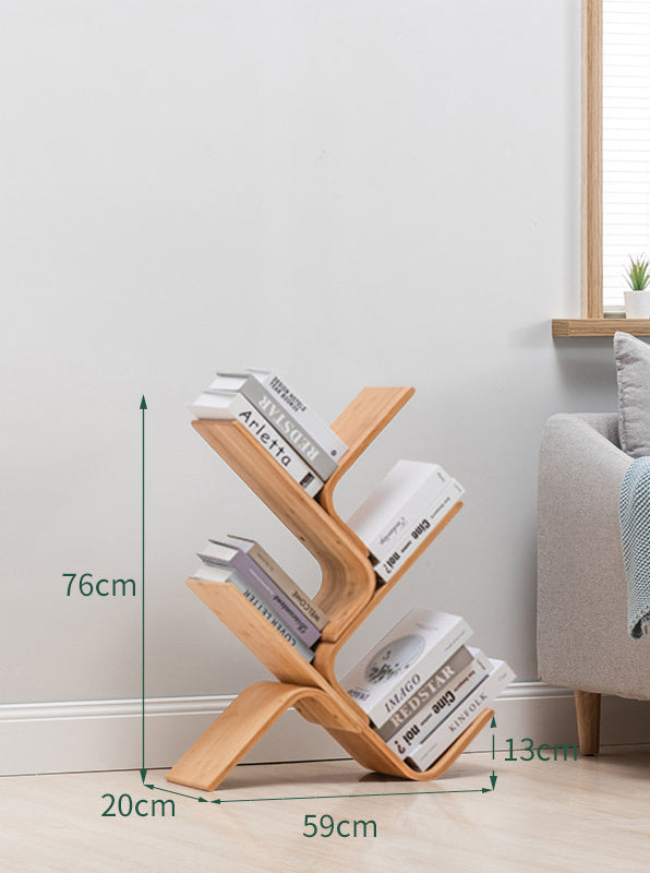 Bamboo Floor Bookshelf (Multiple Layers)